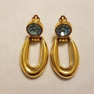 Givenchy Jewelry - 💎Givenchy - Golden Blue Clip-On Earrings Givenchy Jewelry - 💎Givenchy - Golden Blue Clip-On Earrings